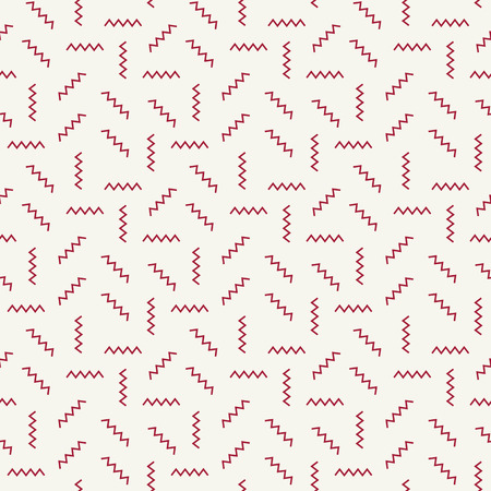Abstract geometric red deco art memphis fashion patternのイラスト素材