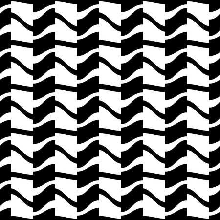 Abstract geometric black and white graphic design memphis style patternのイラスト素材