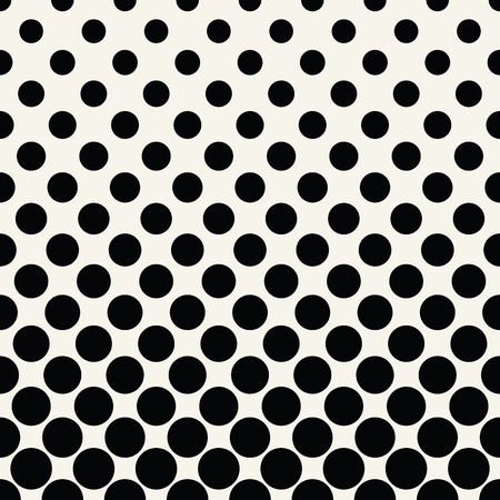 circles halftone seamless geometric gradient black and white  patternのイラスト素材