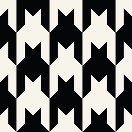 Houndstooth checkered fashion trendy textile black and white geometric pattern
