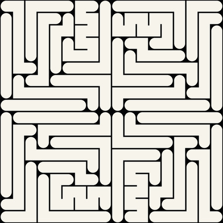 abstract geometric line graphic maze pattern backgroundのイラスト素材