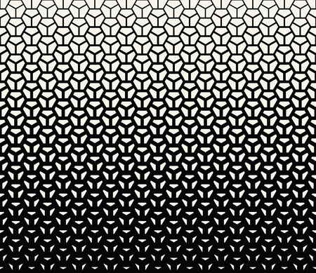 geometric halftone gradient pentagon seamless vector patternのイラスト素材