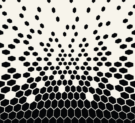 hexagon halftone geometric vector patterのイラスト素材