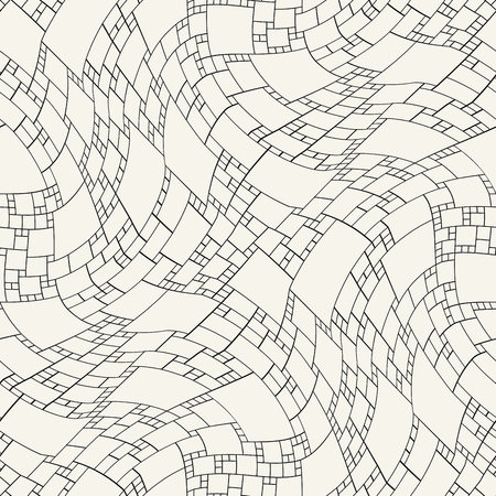 abstract seamless geometric decorative vector square patternのイラスト素材