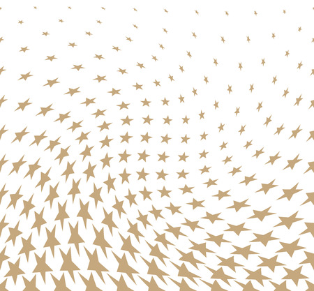 Geometric halftone vector pattern with stars. Usable as border, design element or background.のイラスト素材