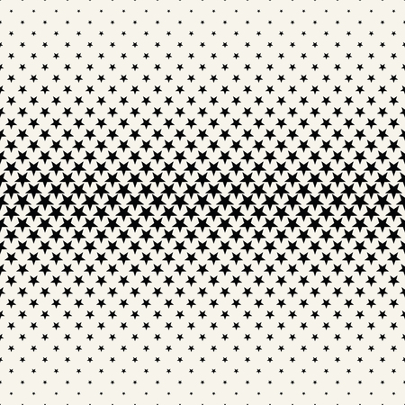 Geometric halftone vector pattern with stars. Usable as border, design element or background.のイラスト素材
