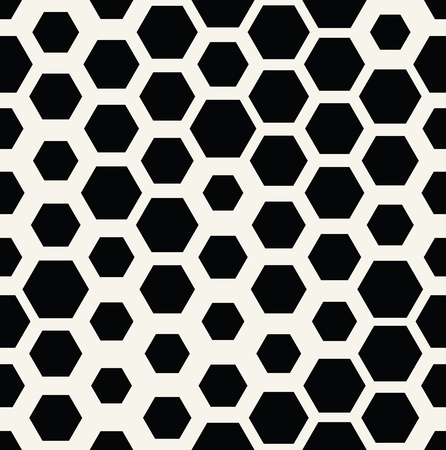 hexagon halftone seamless minimal design pattern, geometric background print textureのイラスト素材