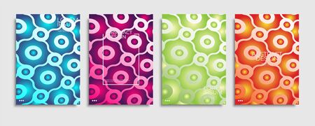 Brochure cover templates set. Minimal colorful gradient abstract background. A4 eps10 vector.のイラスト素材