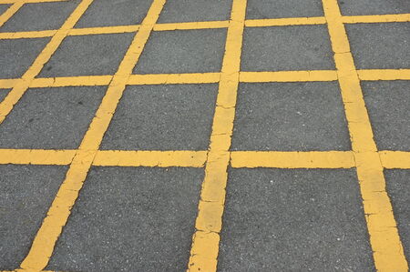Road asphalt  texture with  lines yellow  pattern  No parking