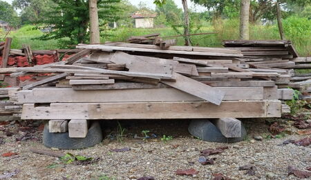 Storage wood pileの写真素材