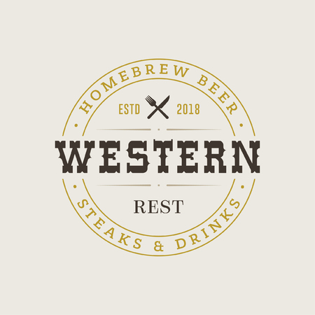Retro Vintage Emblem or Design Elements Business Sign Hipster Identityのイラスト素材