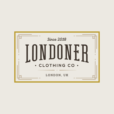 Retro Vintage Emblem or Design Elements Business Sign Hipster Identityのイラスト素材
