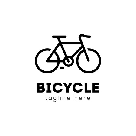 Bicycle Illustration Emblem Designのイラスト素材