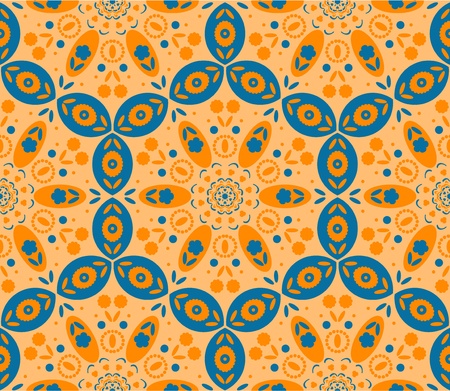 Abstract ethnic vector seamless background. Colorful vector illustrationのイラスト素材