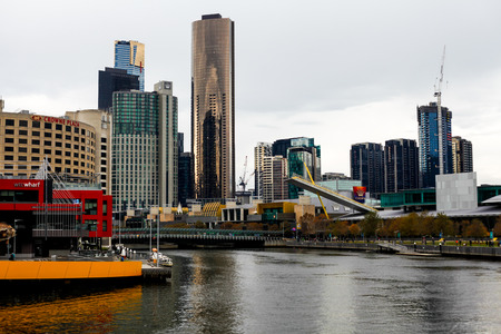 Skyline views from Melbourne South Wharfのeditorial素材