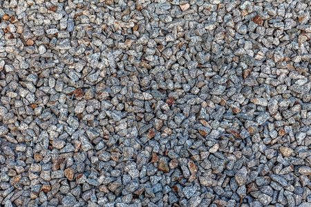 Loose crushed granite used as ground pavingの写真素材