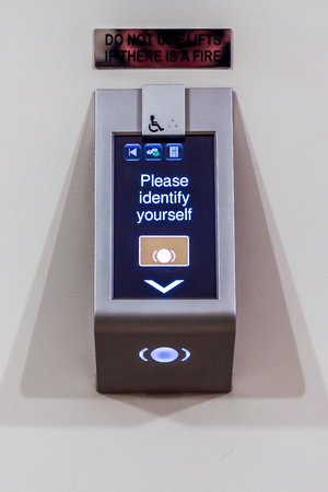 Card Scanner for lift accessの写真素材