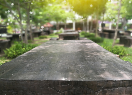 chair and table on brown wooden pattern backgroundの写真素材
