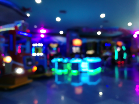 blurred place for play a game child in department storeの写真素材