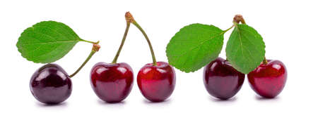 Cherry on a white background