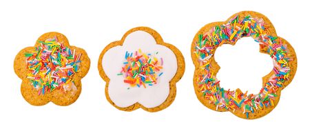 Cookies little men on a white background