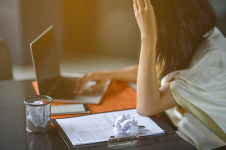 Successful entrepreneurs and business people achieving goals, Happy business people celebrating success at company, Business woman with arms up leading a successful team.の写真素材
