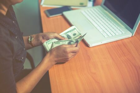 Businessman discussing strategy and planning project to investment in overseas Branchesの写真素材