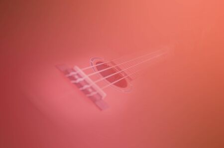 sweet color Ukulele in blur style for backgroundの写真素材