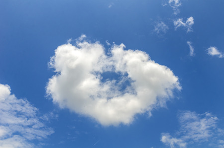 The sky is white clouds on the day the sky is bright and beautiful.の写真素材