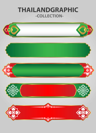 vector element ethnic, decorative ornament, ethnic thai illustrationのイラスト素材