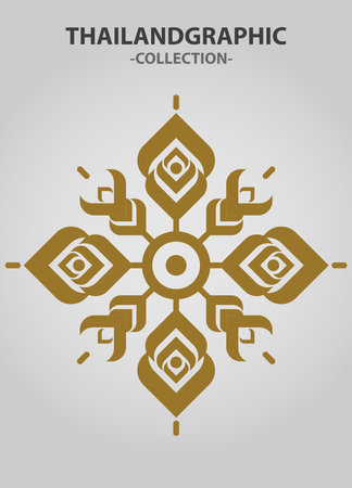 Vector element ethnic decorative ornament ethnic thai illustrationのイラスト素材