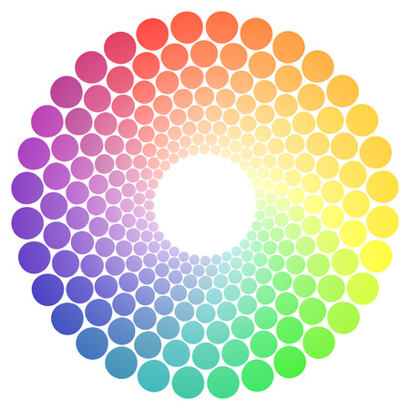 Color wheel or color circle isolated on white backgroundのイラスト素材
