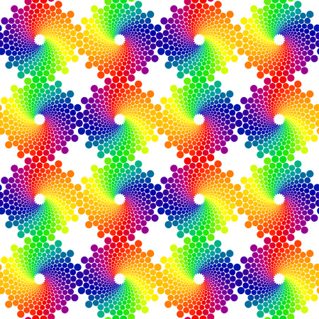 color circles seamless vector pattern on white backgroundのイラスト素材