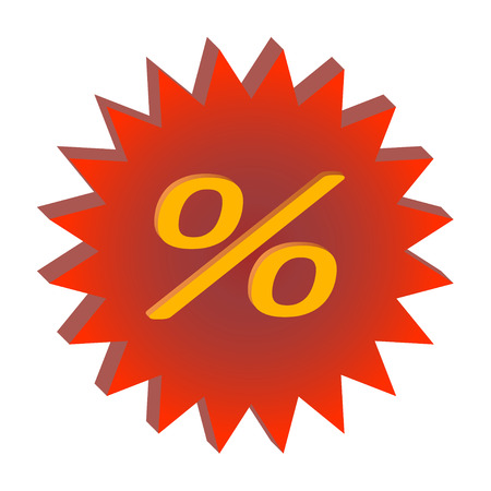 Sign, percent symbol discount icon, vector illustrationのイラスト素材