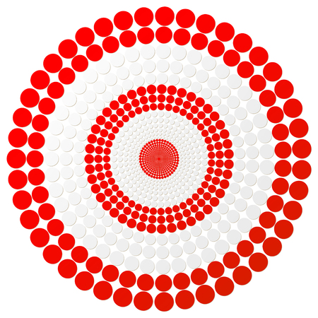 Red darts target,  vector aim illustration on white backgroundのイラスト素材
