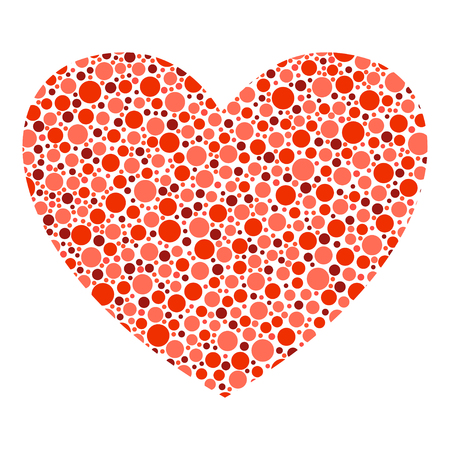 stylized red heartのイラスト素材