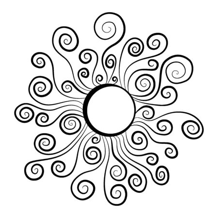 Sun emblem vectorのイラスト素材