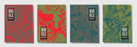 Journal cover or party flyer marble background patterns vector set.のイラスト素材