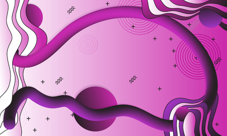 Vector Memphis Style Banner Background Template Modern Design