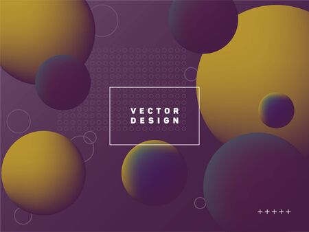 Trendy Gradient Spherical Shapes Geometric Vector Background