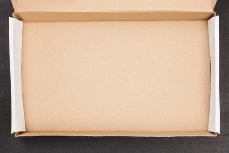 Bottom of empty cardboard boxの写真素材