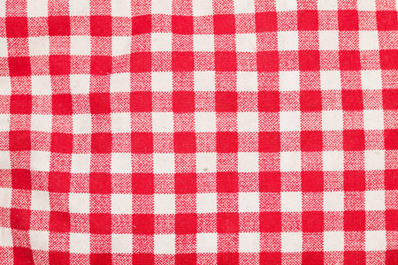 Red and White Checkered Table Cloth Background.