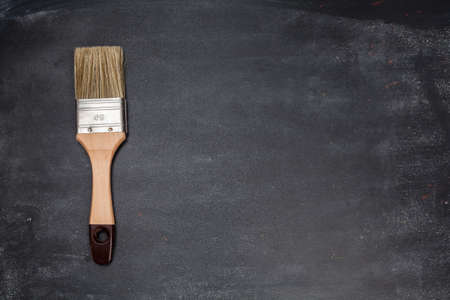 brush top view black background with copy spaceの写真素材