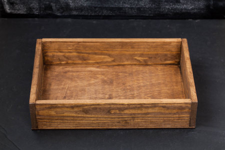 empty wood box on background