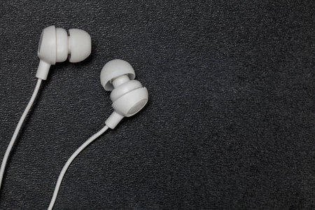Headphone on table For your design.