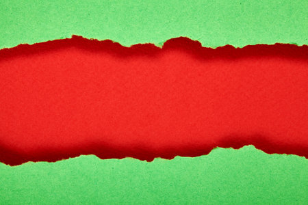 Green and red paper texture. Close Upの写真素材