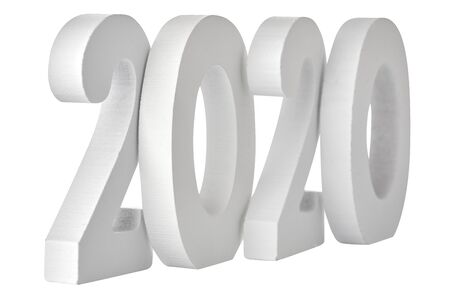 Figures 2020 isolated on a white background, the concept.