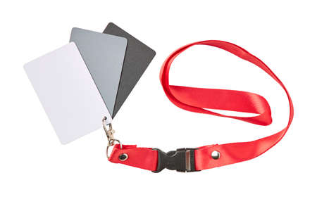 Digital White, Black and Grey Balance Cards Set on whiteの写真素材