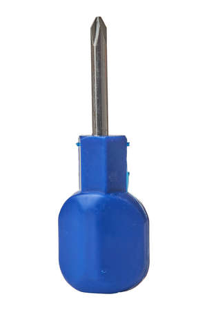 Red and blue shiny metal and plastic tool screwdriver for repairの写真素材