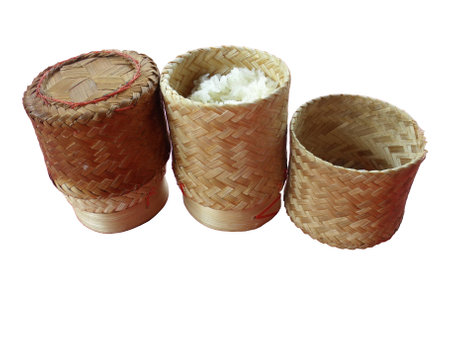 Kraptip bamboo sticky rice containerの写真素材